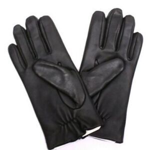 FOWNES BROTHERS Men's Leather Gloves Black Touch Screen